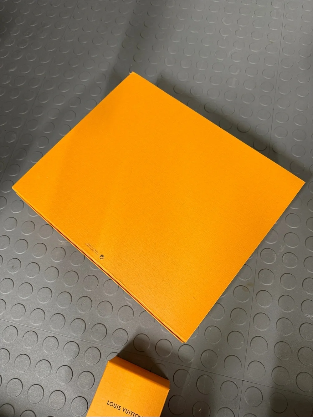Louis Vuitton Orange Boxes with Blue Pull Tabs